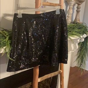 Black Sequin Skirt